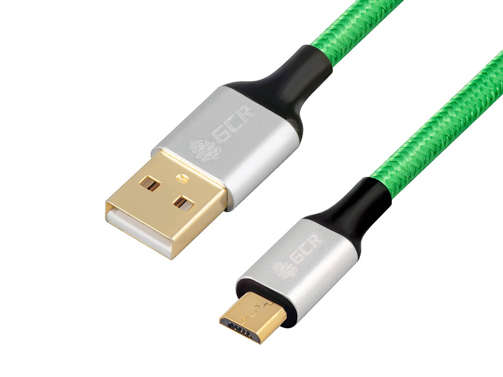 

Аксессуар Greenconnect USB 2.0 AM - Micro B 5pin 3m Green-Black GCR-51101, GCR-51101