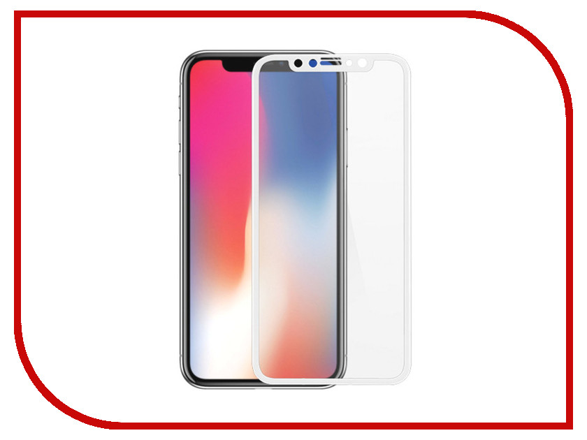 

Аксессуар Защитное стекло для APPLE iPhone X / XS Optmobilion 2.5D White, APPLE iPhone X / XS