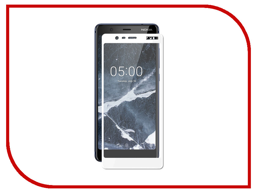 фото Аксессуар Защитное стекло Optmobilion для Nokia 5.1 2.5D White