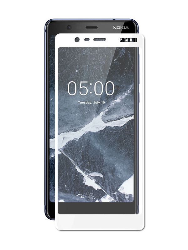 

Аксессуар Защитное стекло Optmobilion для Nokia 5.1 2.5D White, Nokia 5.1