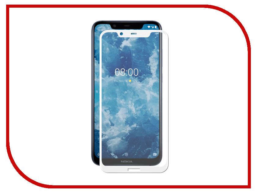 фото Аксессуар Защитное стекло Optmobilion для Nokia 8.1 2.5D White