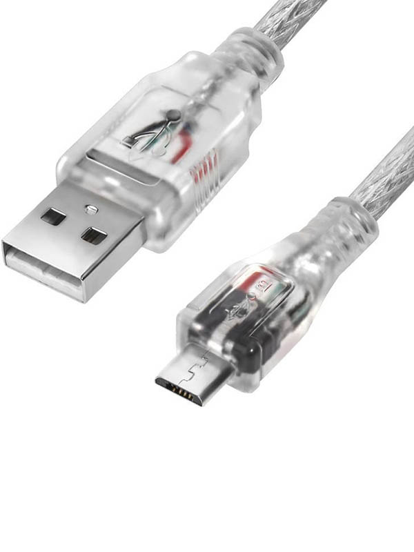 фото Аксессуар Greenconnect USB 2.0 AM - Micro B 5pin 0.15m Transparent GCR-UA2MCB2-BB2S-0.15m