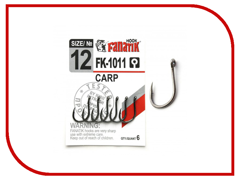 фото Крючки Fanatik Carp №12 6шт FK-1011-12