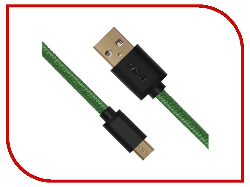 фото Аксессуар Greenconnect USB 2.0 AM - Micro B 5pin 0.5m Green-Black GCR-UA11MCB6-BB2S-G-0.5m