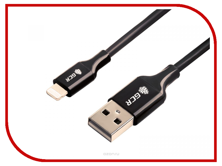 

Аксессуар Greenconnect Кабель USB 2.0 - Lightning 8pin 1m для iPhone 5/6/7/8/X Black GCR-50927, GCR-50927
