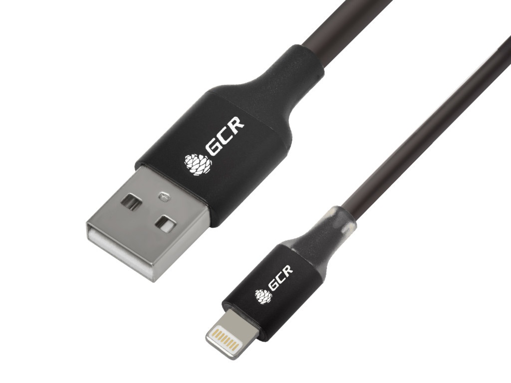 

Аксессуар Greenconnect Кабель USB 2.0 - Lightning 8pin 1m для iPhone 5/6/7/8/X Yellow-Black GCR-51032, GCR-51032