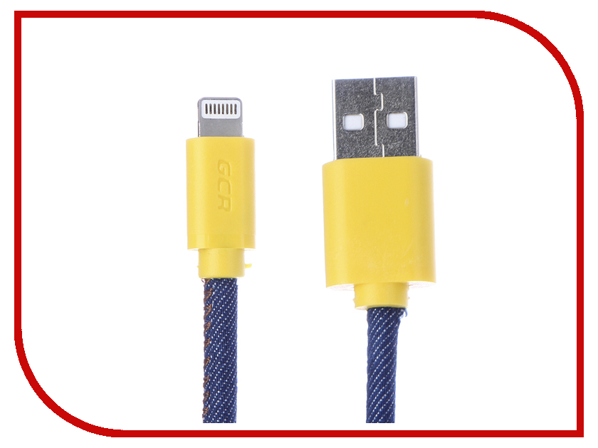 

Аксессуар Greenconnect Кабель USB 2.0 - Lightning 8pin 1m для iPhone 5/6/7/8/X Yelow-Black GCR-51033, GCR-51033