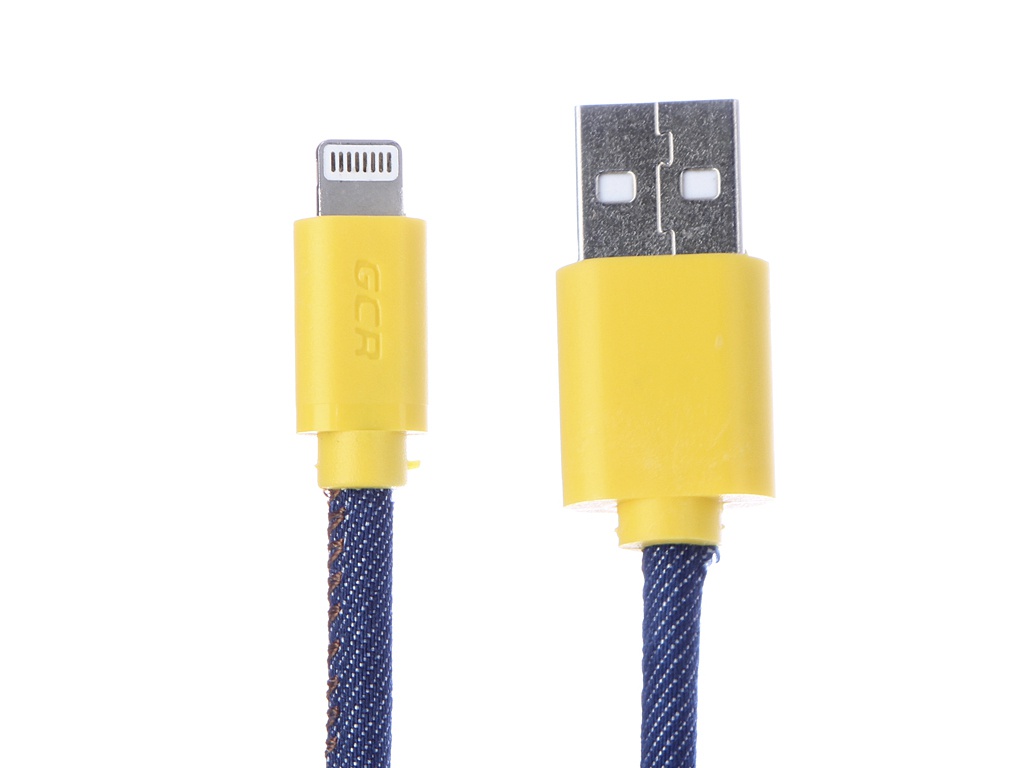 

Аксессуар Greenconnect Кабель USB 2.0 - Lightning 8pin 1m для iPhone 5/6/7/8/X Yelow-Black GCR-51033, GCR-51033