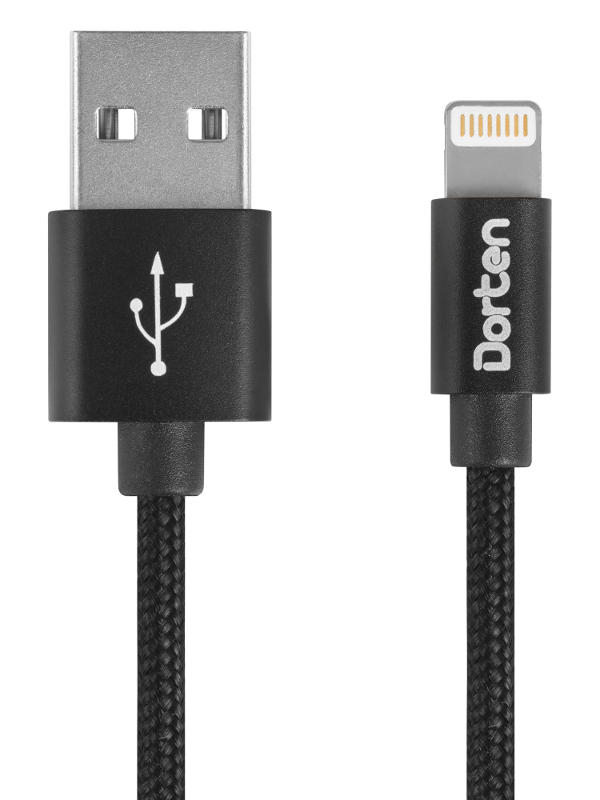 фото Аксессуар Dorten Mettallic Series Lighting to USB 1.2m Black DN3123010