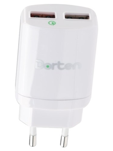 фото Зарядное устройство Dorten Dual USB Quick Charger QC 3.0 White DN204300