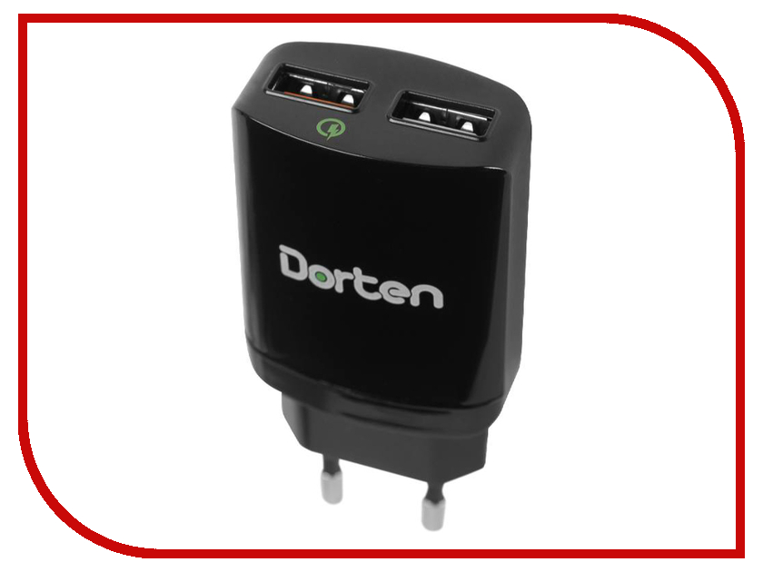 

Зарядное устройство Dorten Dual USB Quick Charger QC 3.0 Black DN204301, DN204301