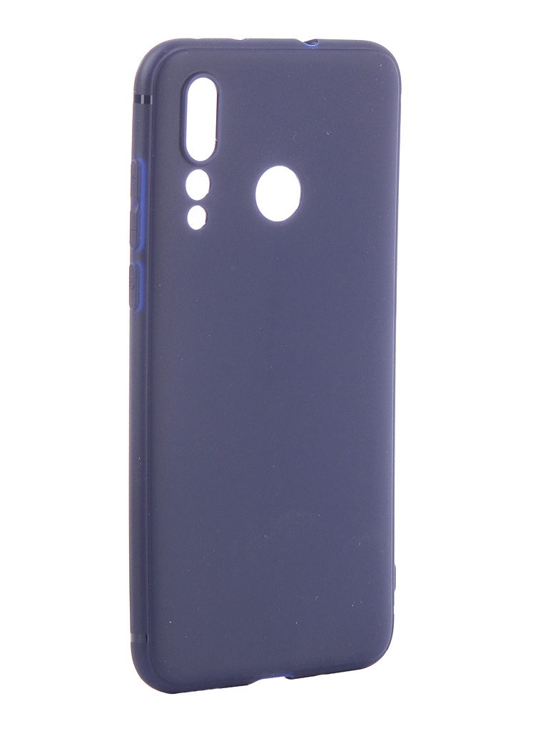 цена Чехол Brosco для Huawei Nova 4 Softtouch Silicone Blue HW-N4-TPU-ST-BLUE