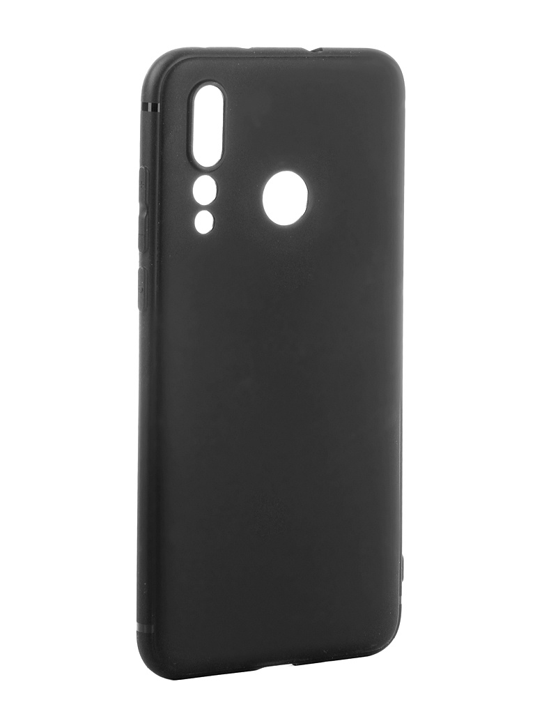 фото Аксессуар Чехол Brosco для Huawei Nova 4 Softtouch Silicone Black HW-N4-TPU-ST-BLACK