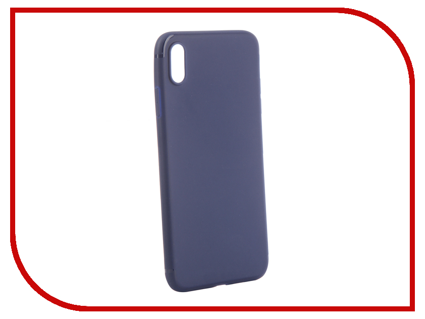 

Аксессуар Чехол для APPLE iPhone XS Max Brosco Blue IPXSM-TPU-ST-BLUE, APPLE iPhone XS Max