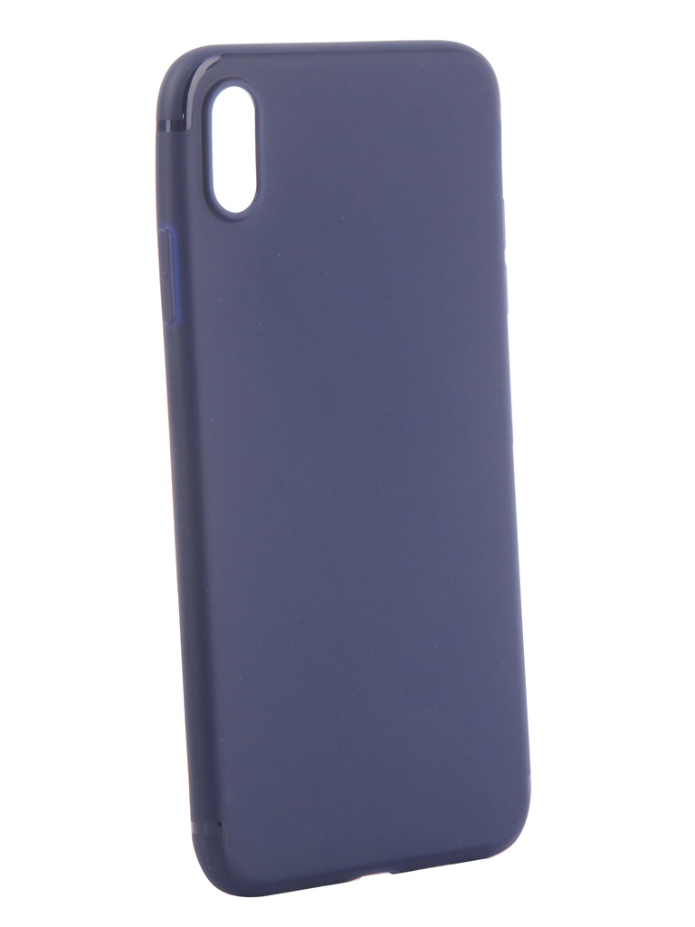 фото Аксессуар Чехол Brosco для APPLE iPhone XS Max Blue IPXSM-TPU-ST-BLUE