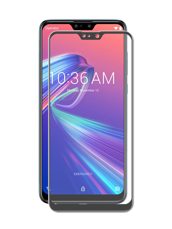 фото Аксессуар Защитное стекло Brosco для ASUS ZenFone Max Pro M2 ZB631KL Black AS-ZFMPM2-GLASS-BLACK