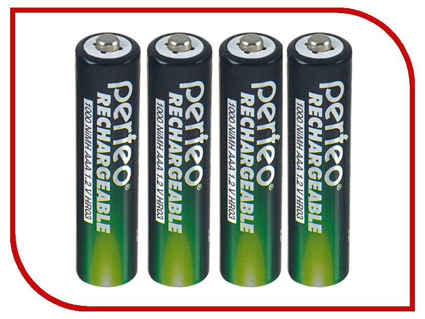 

Аккумулятор AAA - Perfeo 1000 mAh PF AAA1000/4BL+BOX (4 штуки), PF AAA1000/4BL+BOX