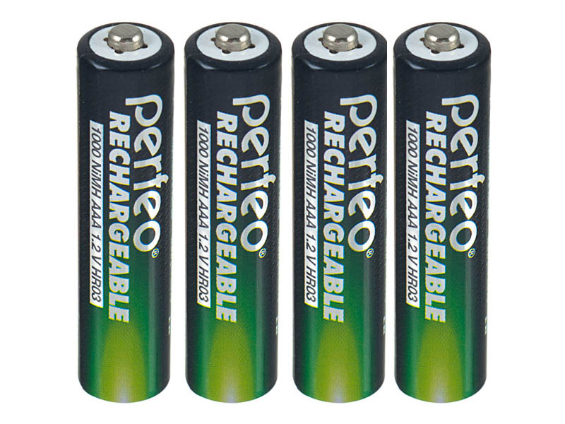 

Аккумулятор AAA - Perfeo 1000 mAh PF AAA1000/4BL+BOX (4 штуки), PF AAA1000/4BL+BOX