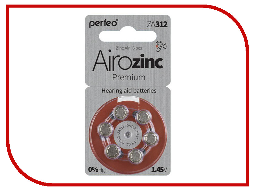 

Аксессуар Perfeo ZA312/6BL Airozinc Premium (6 штук), ZA312/6BL