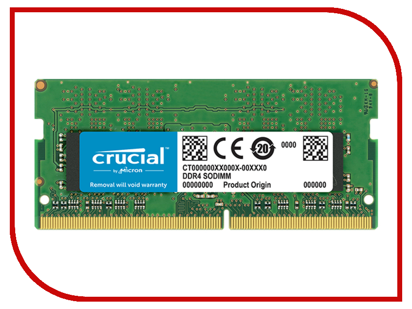 

Модуль памяти Crucial DDR4 SO-DIMM 2400MHz PC4-19200 CL17 - 8Gb CT8G4SFS824A, CT8G4SFS824A