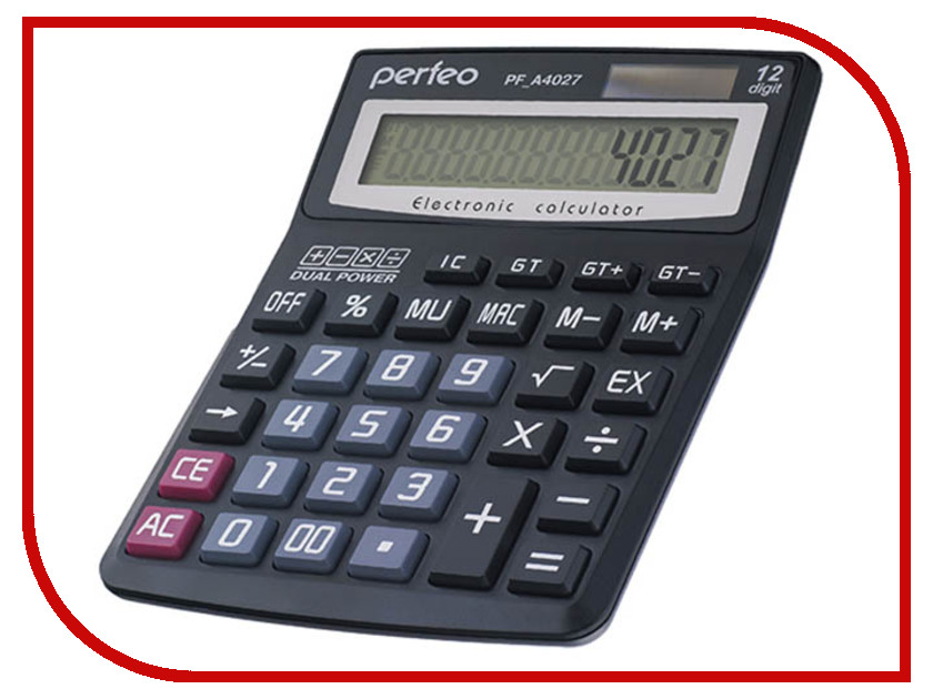 

Калькулятор Perfeo Black PF_A4027, PF_A4027