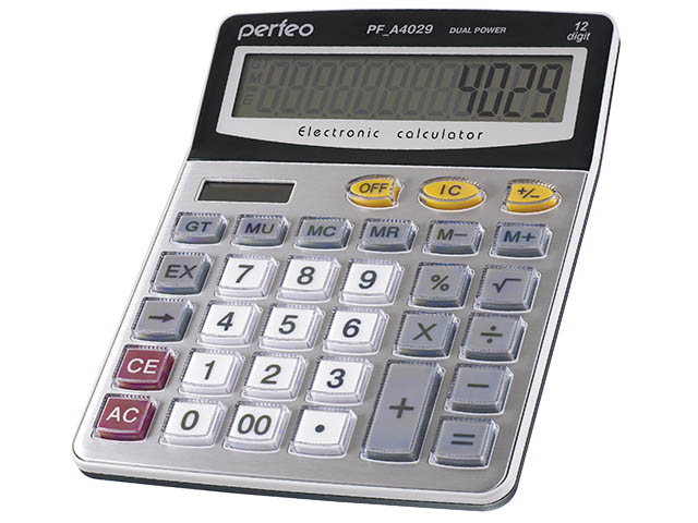 Калькулятор Perfeo Silver PF_A4029