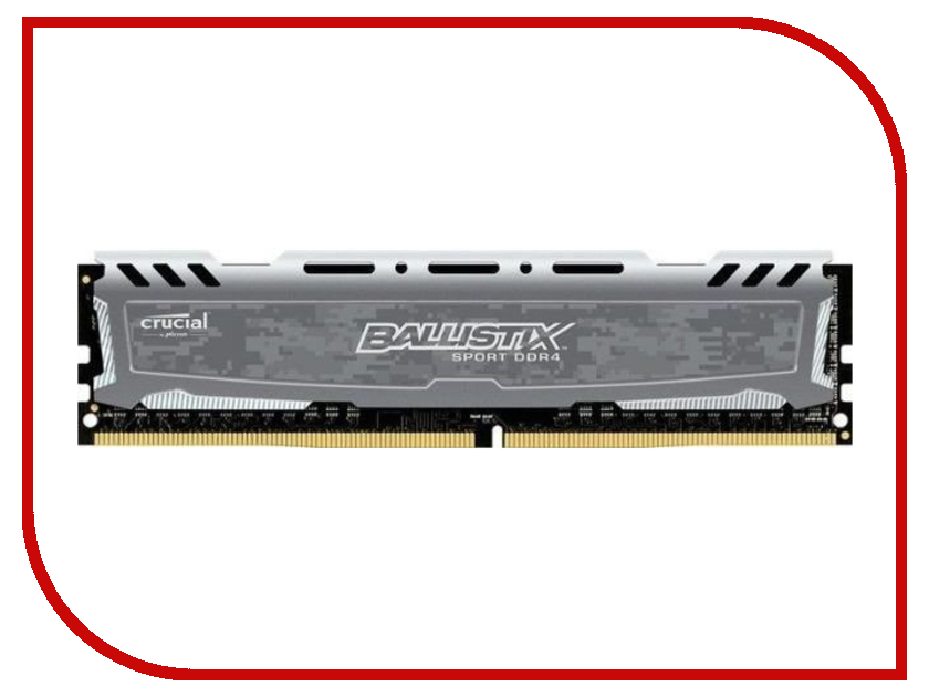 фото Модуль памяти Crucial Ballistix Sport LT Grey DDR4 DIMM 3200MHz PC4-25600 CL16 - 16Gb BLS16G4D32AESB