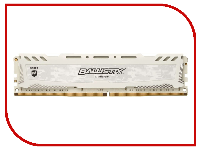 фото Модуль памяти Crucial Ballistix Sport LT White DDR4 DIMM 3000MHz PC4-24000 CL15 - 16Gb BLS16G4D30AESC