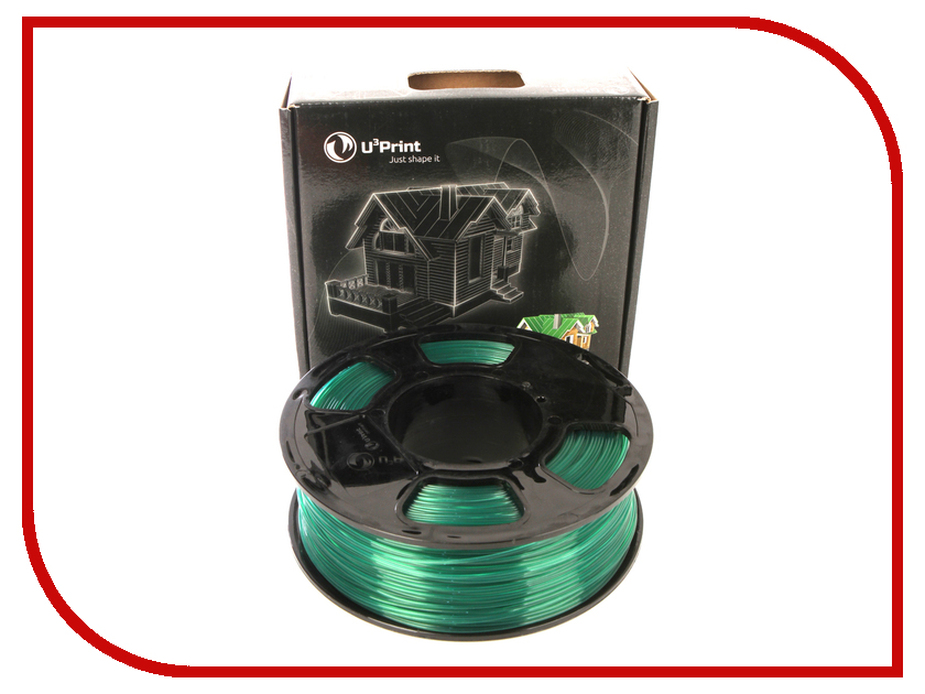 фото Аксессуар U3Print PLA Transparent 1.75mm 1kg Green