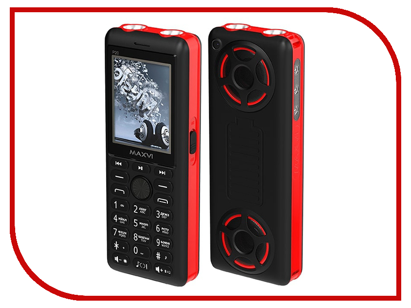 

Сотовый телефон Maxvi P20 Black-Red, P20