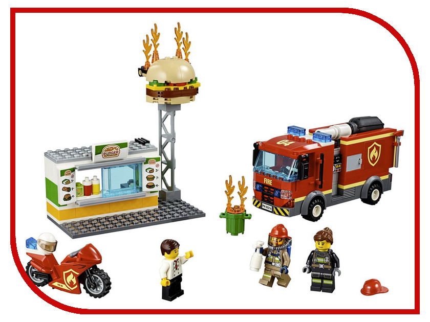

Конструктор Lego City Пожар в бугер-кафе 327 дет. 60214, 60214