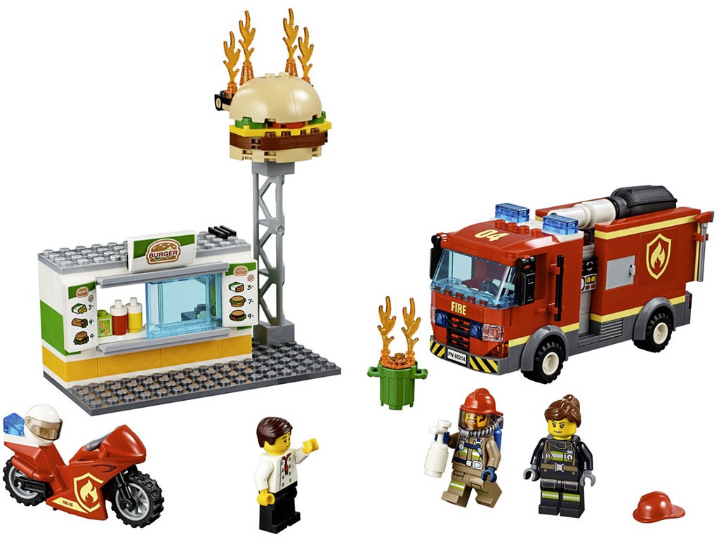 

Конструктор Lego City Пожар в бугер-кафе 327 дет. 60214, 60214