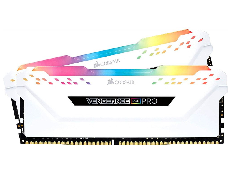 фото Модуль памяти Corsair Vengeance RGB Pro White DDR4 DIMM 2666MHz PC4-21300 CL16 - 16Gb KIT (2x8Gb) CMW16GX4M2A2666C16W