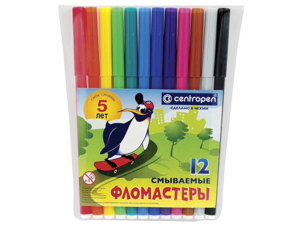 

Фломастеры Centropen Пингвины 12 цветов 7790/12, 7790/12