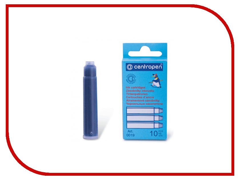

Картриджи чернильные Centropen 10шт Blue 0019, 0019