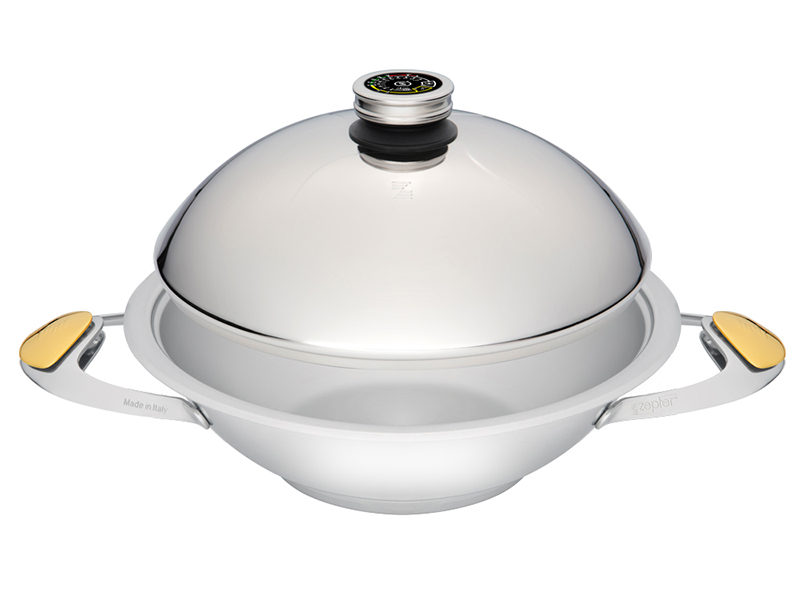 фото Сковорода zepter masterpiece cookart wok z-w2424-sc 24 см с крышкой
