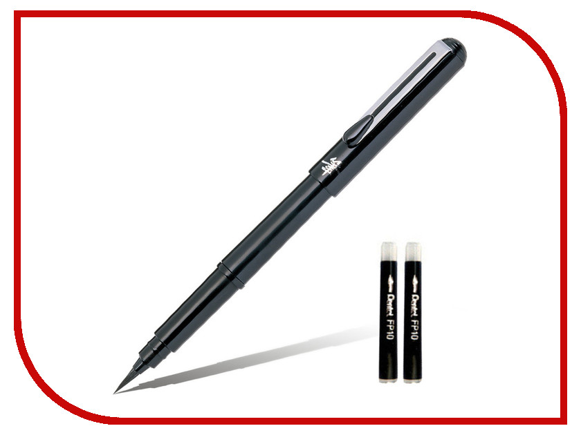 

Ручка-кисть для каллиграфии Pentel Brush Pen Black XGFKP/FP10, Brush Pen
