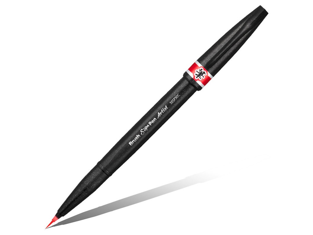 

Кисть Pentel Brush Sign Pen Artist Ultra-Fine Red SESF30C-B, Brush Sign Pen Artist Ultra-Fine