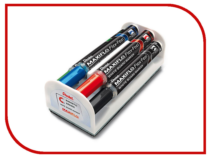 

Маркер Pentel Maxiflo Flex-Feel 1-5mm набор 4 цвета MWL5SBF-4N, MWL5SBF-4N