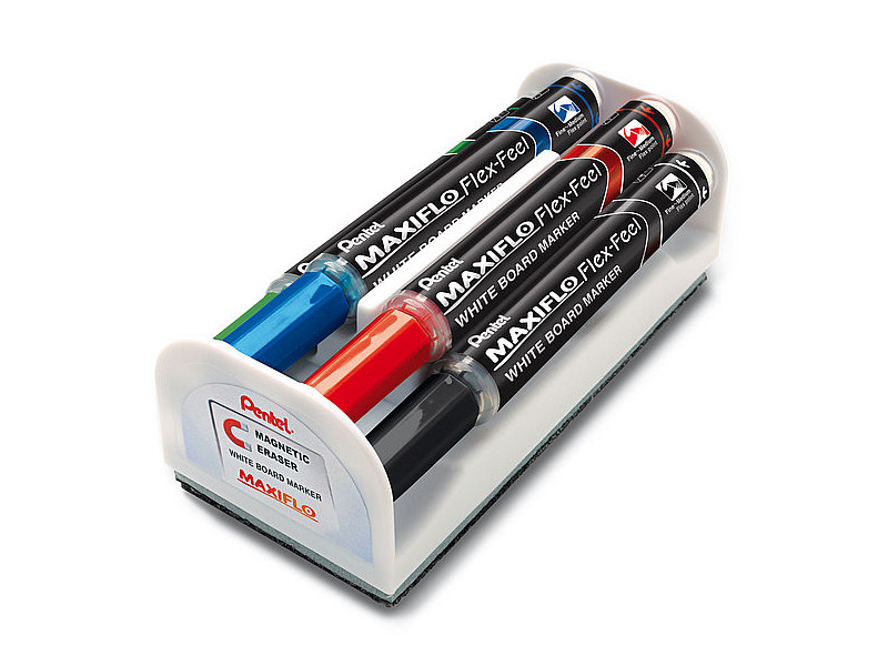 

Маркер Pentel Maxiflo Flex-Feel 1-5mm набор 4 цвета MWL5SBF-4N, MWL5SBF-4N