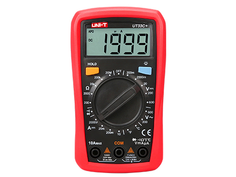 Мультиметр UNI-T UT33C+ мультиметр портативный ut33c с измер температуры прозвонка uni t 13 0057 1шт
