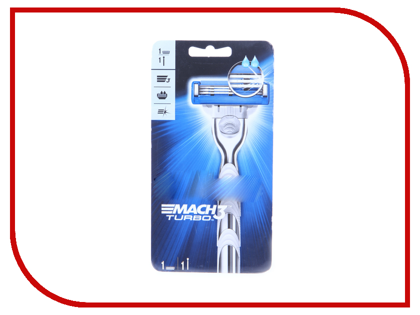 

Бритва Gillette Mach3 Turbo c 1 сменной кассетой 81560290, Mach3 Turbo