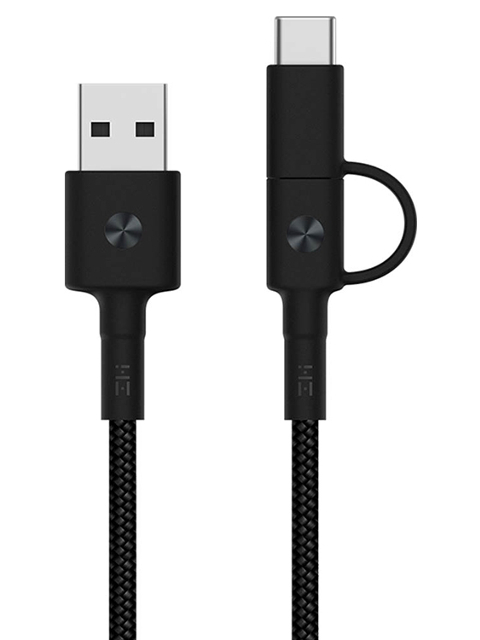 фото Аксессуар Xiaomi AL403 2 in 1 USB Type-C - Micro ZMI 100cm Black