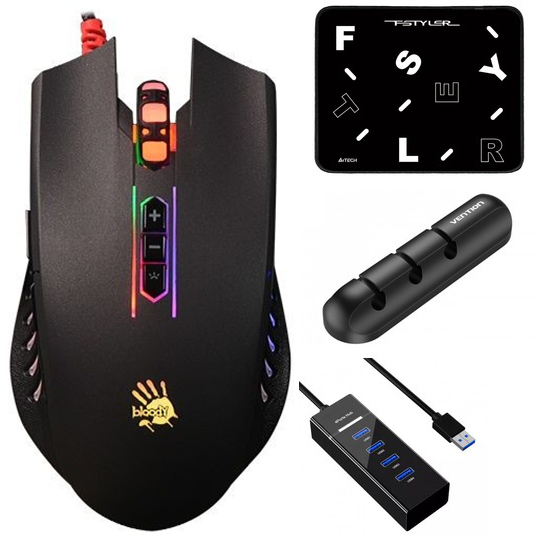 

Мышь A4Tech Bloody Q81 Black Выгодный набор + серт. 200Р!!!