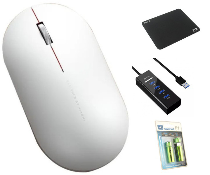 фото Мышь xiaomi mi wireless mouse 2 white usb выгодный набор + серт. 200р!!!