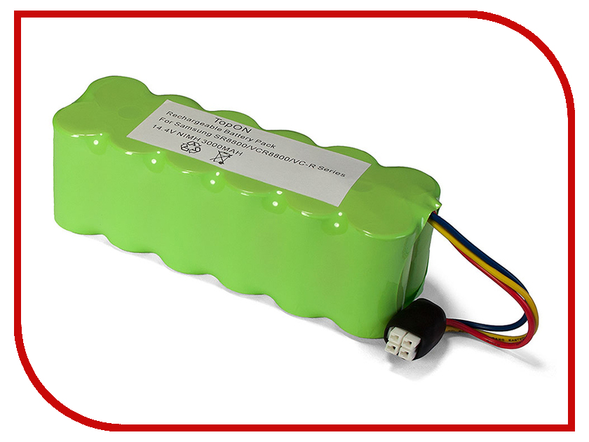 фото TopON Аккумулятор TOP-SASR для Samsung Navibot SR8750 / SR8845 / SR8895 Silencio / VCR 8855 / VC-RL84V Series. 14.4V 3000mAh Ni-MH. PN: VCA-RBT20 VR10