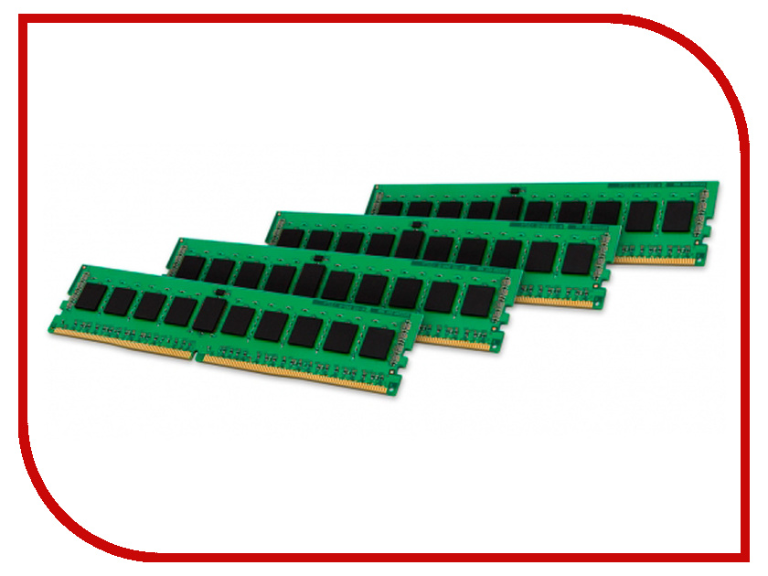 фото Модуль памяти Kingston DDR4 DIMM 2400MHz PC4-19200 CL17 - 16Gb KIT (4x4Gb) KVR24R17S8K4/16