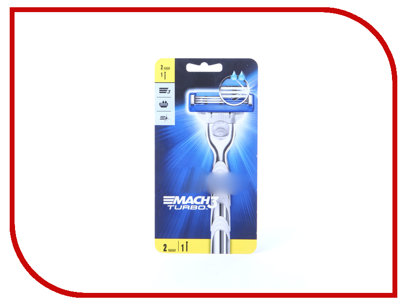 

Бритва Gillette Mach3 Turbo с 2 сменными кассетами 81428407, Mach3 Turbo