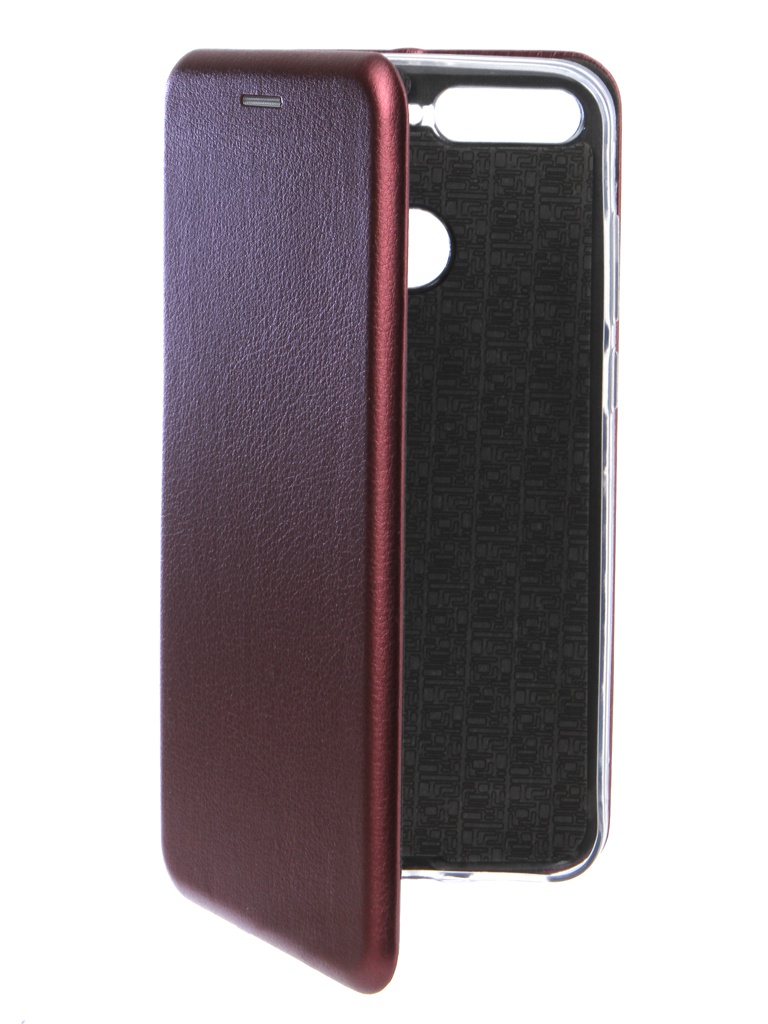 фото Чехол innovation для huawei 7а pro / y6 prime book silicone magnetic bordo 14714