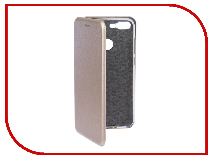 

Аксессуар Чехол для Huawei Honor 9 Lite Innovation Book Silicone Magnetic Gold 14675, 14675